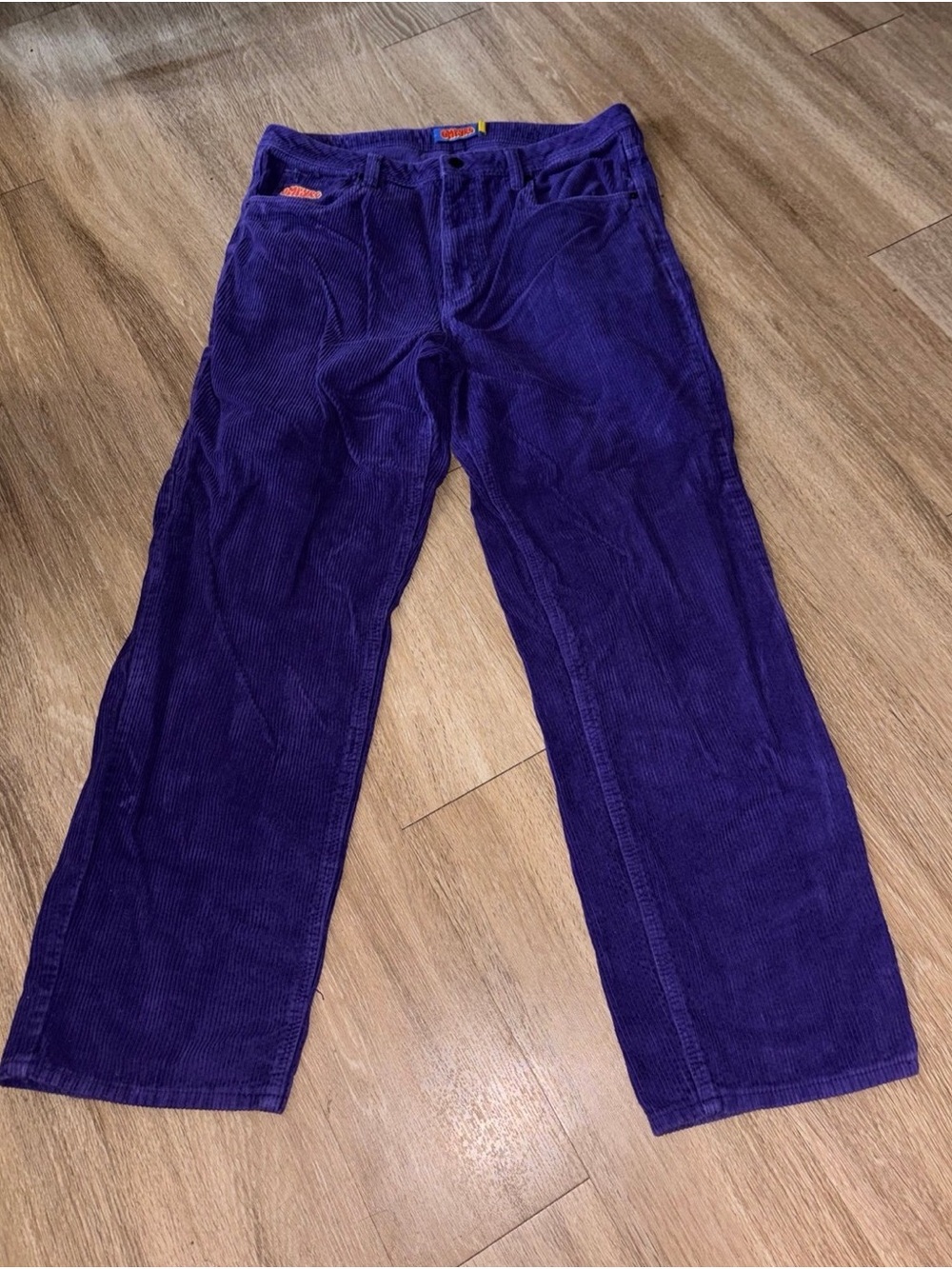Empyre Purple Corduroy Pants Mens 34 Skate Y2K Streetwear Loose Fit A84